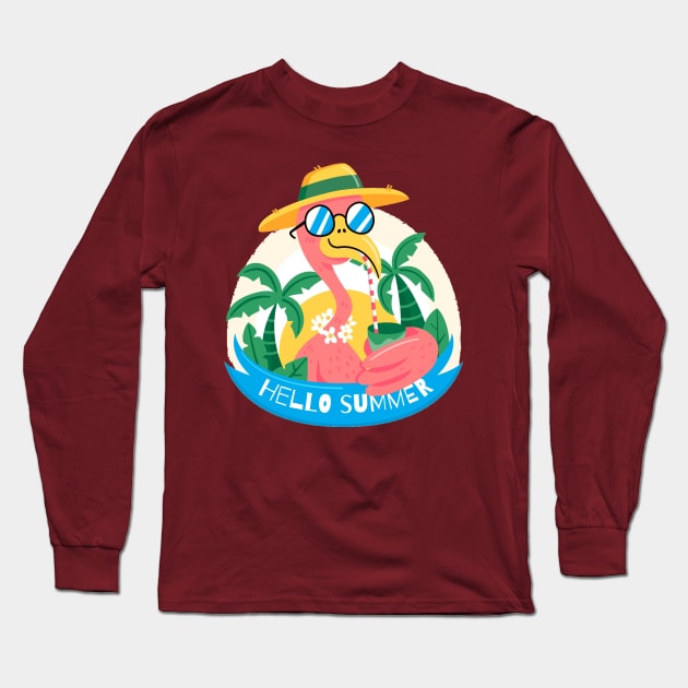 Hello Summer Long Sleeve T-Shirt by King Tiger